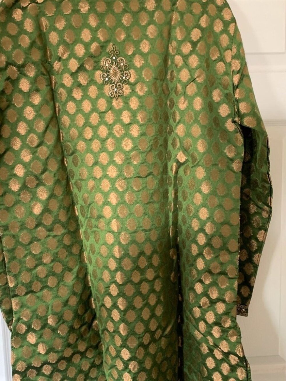 Men’s Grand Designer Sherwani Kurta pyjama Dupatta and shoe size XL - Picture 16 of 16